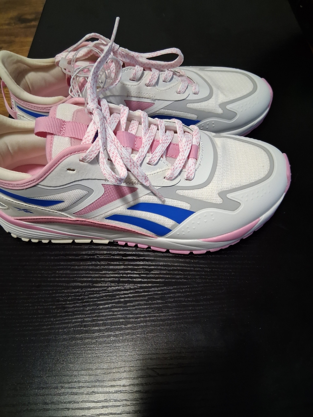 Reebok White Pink Blue Women's Sneakers